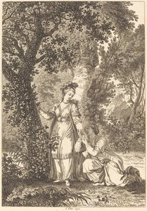 Die Braut des Königs von Garbe: Der Baum von Louis Petit after Jean Honoré Fragonard