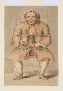 Sitzender Mann mit einem Krug von Louis Philippe Boitard