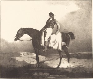 Britisches Pferd und Jockey von Louis Pierre Marie Courtin after Théodore Gericault