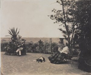 Ohne Titel (Mann und Frau entspannen), ca. 1854 von Louis Pierre Theophile Dubois de Nehaut