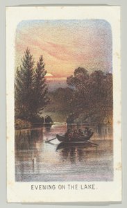Abend am See, aus der Serie Ansichten im Central Park, New York, Teil 3, 1864 von Louis Prang