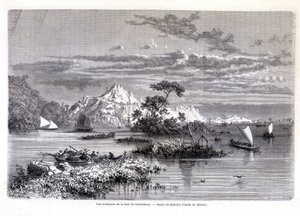 Innenansicht der Bucht von Chantaboun. 1874. Zeichnung von Sabatier nach Mr. Mouhot. „Tour du monde“