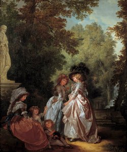 Frauen und Kinder in einem Park von Louis Rolland Trinquesse