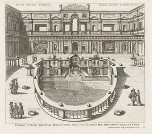 Nymphaeum in der Villa Giulia in Rom (Fontänen in den Palästen und Gärten von Rom) von Louis Rouhier