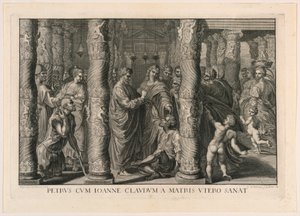 Die Heilung des Lahmen am Schönen Tor des Tempels von Louis Sommereau