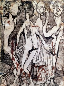 Komposition mit Figuren von Louis Soutter