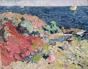 Die roten Felsen von Antheor von Louis Valtat