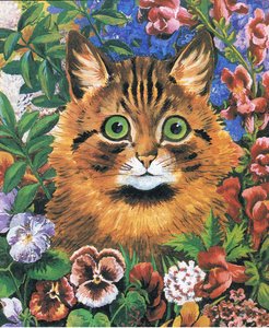 Katzenstudie (Farblitho)