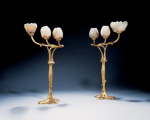 Magnolienlampen von Louis and Daum Auguste  Majorelle