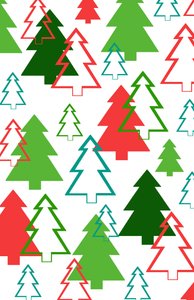 Überlagerte Weihnachtsbäume