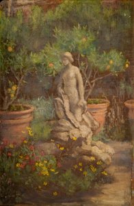 Brunnen in einem Garten, Cairate, Lombardei von Louisa Starr