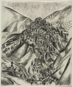 Eine italienische Hügelstadt, Anticoli, Italien von Louise B. Maloney