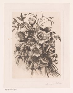 Blumenstillleben mit Rosen und Anemonen von Louise Elsen (attributed to)