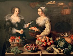 Die Früchte- und Gemüseverkäuferin