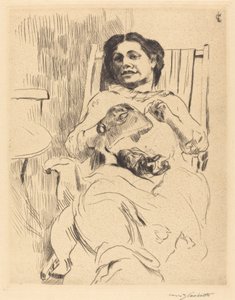 Frau mit Handarbeit, 1912