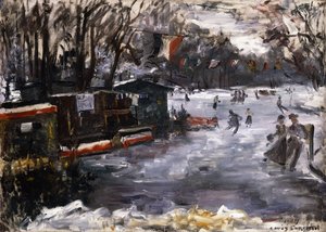 Eisbahn im Berliner Tiergarten von Lovis Corinth
