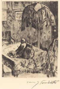 Interieur mit Stehlampe von Lovis Corinth