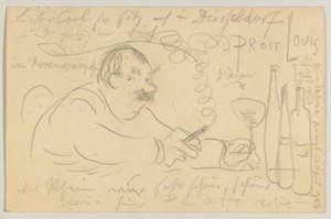 Lovis Corinth an Carl Strathmann: Postkarte, Poststempel 13. September 1907 von Lovis Corinth