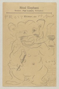 Lovis Corinth an Carl Strathmann: Postkarte, Poststempel 20. April 1905 von Lovis Corinth