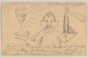 Lovis Corinth an Carl Strathmann: Postkarte, Poststempel 22. September 1902