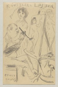 Lovis Corinth an Carl Strathmann: Postkarte, Poststempel 25. Juni 1904 von Lovis Corinth