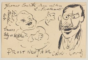Lovis Corinth an Carl Strathmann: Postkarte, Poststempel 27. Dezember 1904