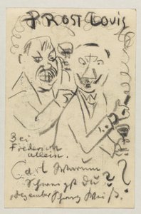 Lovis Corinth an Carl Strathmann: Postkarte, Poststempel 30. Oktober 1907 von Lovis Corinth