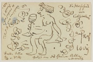 Lovis Corinth an Carl Strathmann: Postkarte, Poststempel 8. März 1906 von Lovis Corinth