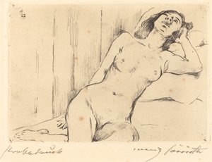 Ruhende Dreiviertel Akt, 1911 von Lovis Corinth