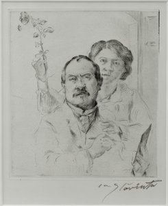Selbstbildnis mit seiner Frau Charlotte Berend-Corinth von Lovis Corinth