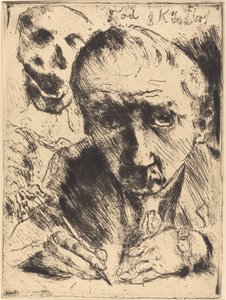 Tod und Künstler, 1921 veröffentlicht 1922 von Lovis Corinth