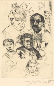 Verschiedene Köpfe und Selbstbildnis, 1915 von Lovis Corinth