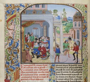 Huldigung von Ludwig II. von Male durch eine Deputation von Gent, ca. 1470-1475