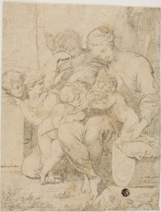Heilige Familie mit dem kleinen Johannes dem Täufer und Engeln von Lubin Baugin