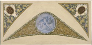 Skizze für die Festtreppe im Pariser Rathaus: Wassermann, zwischen 1888 und 1898