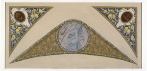 Skizze für die Festtreppe im Pariser Rathaus: Steinbock, zwischen 1888 und 1898