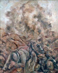 Erster Weltkrieg: „An der Front“ Gemälde von Luc Albert Moreau (1881-1948) 1914 Paris, Nationalmuseum für Moderne Kunst, Centre Georges Pompidou