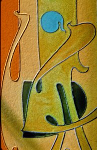 Porte Dauphine Metrostation, Paris 75016. Detail der Dekoration. Architekt Hector Guimard, Realisierung 1905. von Luc Boegly