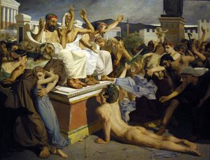 Pheidippides überbringt die Siegesnachricht nach der Schlacht von Marathon