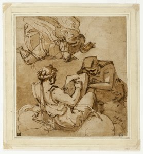 Allegorisches Thema (Engel über zwei Sibyllen)