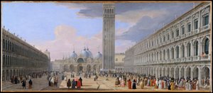 Piazza San Marco, Venedig von Luca Carlevarijs