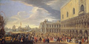 Die Ankunft des Earl of Manchester in Venedig, 1707-1710 von Luca Carlevarijs