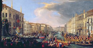 Regatta zu Ehren von Friedrich VI. von Dänemark (1671-1730) 1709 von Luca Carlevaris