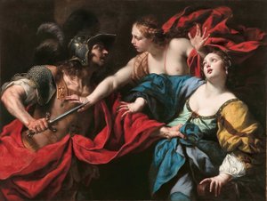 Venus hindert ihren Sohn Aeneas daran, Helena von Troja zu töten von Luca Ferrari