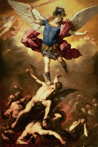 Erzengel Michael stürzt den rebellischen Engel von Luca Giordano