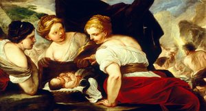 Töchter des Kekrops öffnen Korb mit Baby Erichthonios von Luca Giordano