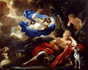 Diana und Endymion, Öl auf Leinwand von Luca Giordano