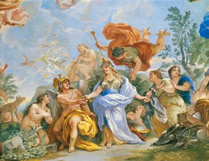 Fresko mit Apotheose der Medici-Familie (Detail)