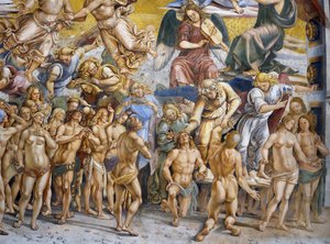 Gesegnete im Paradies, aus dem Freskenzyklus des Jüngsten Gerichts von Luca Signorelli
