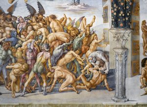 Verdammte in der Hölle, aus dem Freskozyklus Jüngstes Gericht von Luca Signorelli